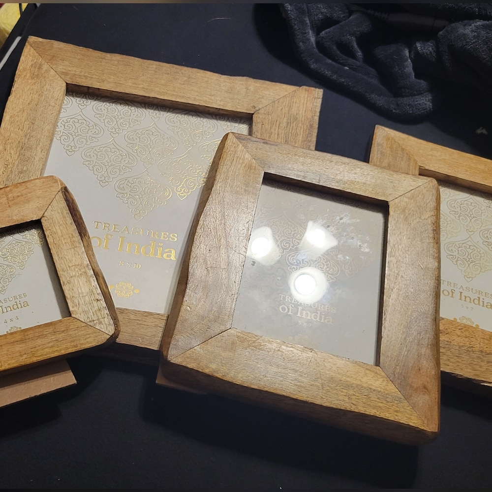 4 wood photo frames